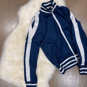 •Pam and Gela• Cold Shoulder Track Jacket